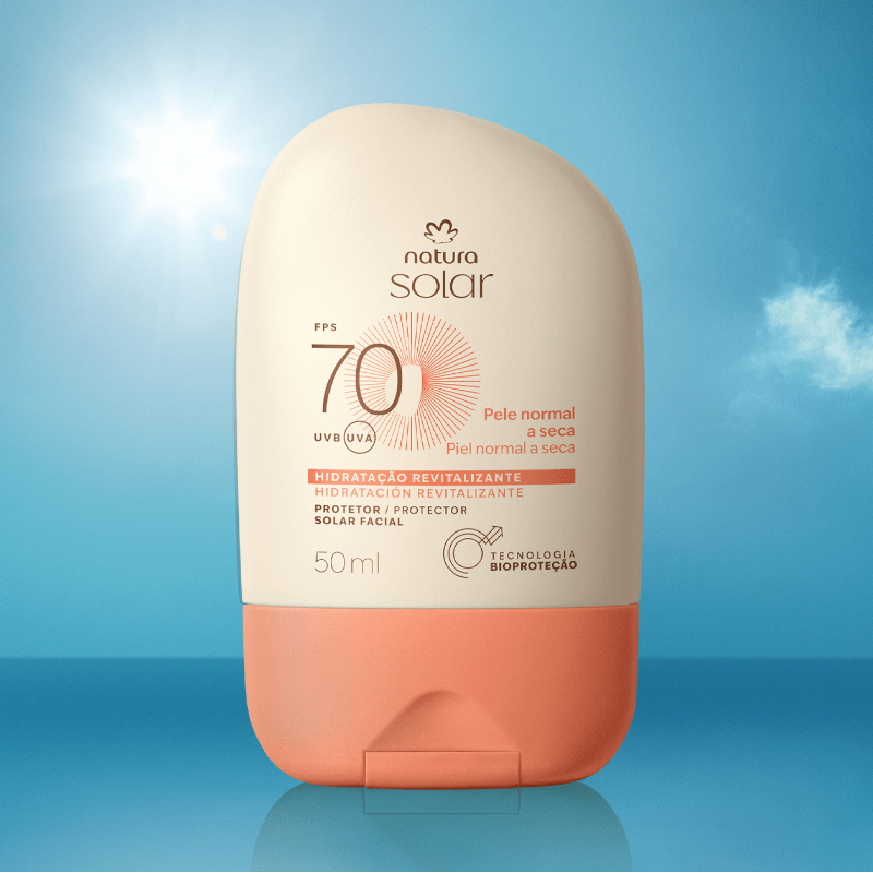 PROTECTOR SOLAR FACIAL PIEL NORMAL A SECA 70 FPS SOLAR NATURA 50 ML2
