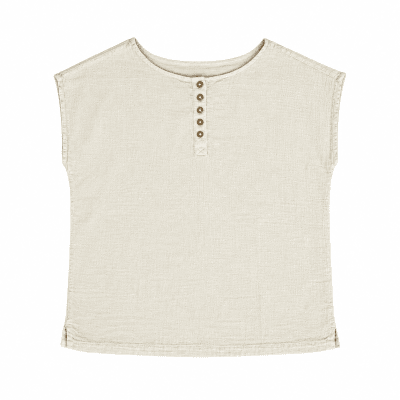 Blusa de Algodón Paracas flame mujer beige2