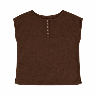 Blusa de Algodón Paracas flame mujer café2