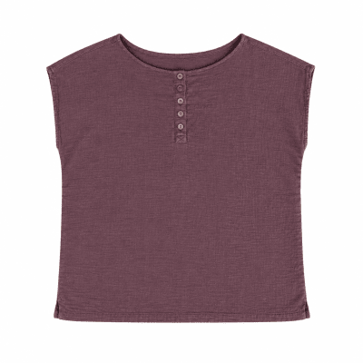 Blusa de Algodón Paracas flame mujer borgoña2