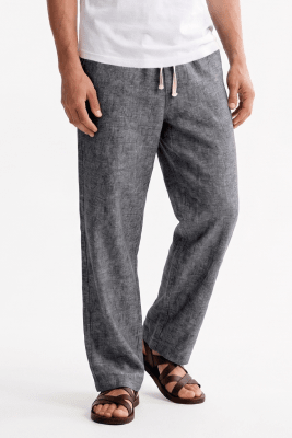 Pantalón de Lino Relax fit black Unisex1