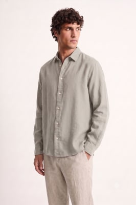Camisa Clásica m/l ALG gris plata2