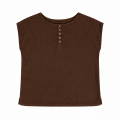 Blusa de Algodón Paracas flame mujer café