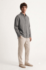 Camisa Clásica m/l ALG acero