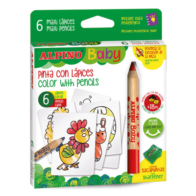 SET 6 LAPICES DE COLORES ALPINO BABY1