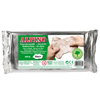 PASTA PARA MODELAR BLANCA 500 GRS ALPINO1