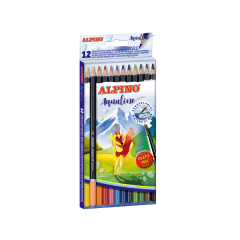 ESTUCHE 12 LAPICES DE COLORES ACUARELABLES ALPINO