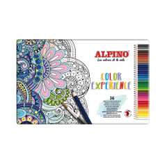 CAJA METALICA 36 LAPICES DE COLORES ACUARELABLES ALPINO