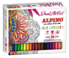 ROTULADORES PARA LETTERING DOBLE PUNTA 36 COLORES ALPINO