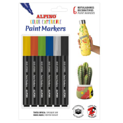 BLISTER PAINT MARKERS 6 UN. COLORES CLASSIC ALPINO