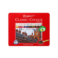 CAJA METALICA 24 LAPICES DE COLORES CLASSIC GIORGIONE