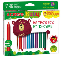 12 CRAYONES DE CERA ALPINO BABY