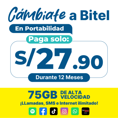Plan Ilimitado S/ 55.90 - Portabilidad Numérica1