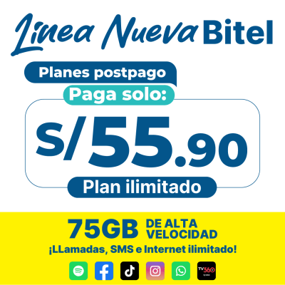 Plan ilimitado S/ 55.90 - Línea Nueva1