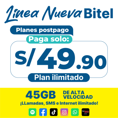 Plan Ilimitado S/ 49.90 - Línea Nueva1