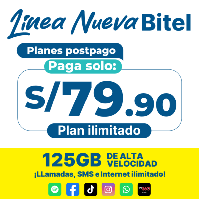 Plan ilimitado S/ 79.90 - Línea Nueva1