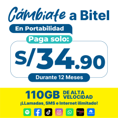 Plan ilimitado S/ 69.90