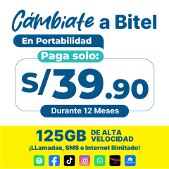 Plan ilimitado S/ 79.90