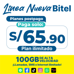 Plan Ilimitado S/ 65.90 - Línea Nueva