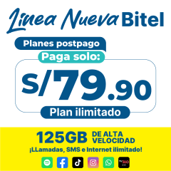 Plan ilimitado S/ 79.90 - Línea Nueva