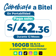 Plan Ilimitado S/ 105.90 - Portabilidad Numérica