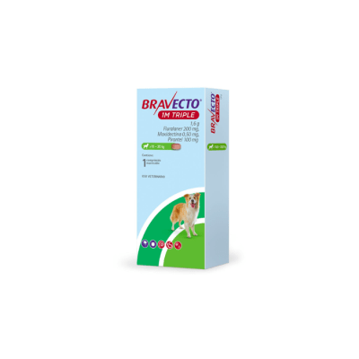 Bravecto 1 M Triple 10kg a 20Kg (1 tab)1