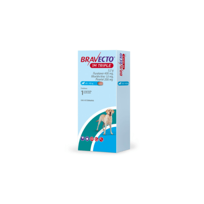 Bravecto 1 M Triple 20kg a 40Kg (1 tab)1