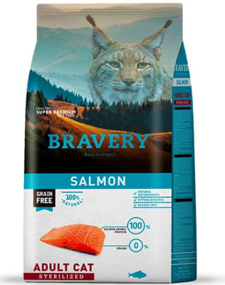 Bravery Gato Esterilizado Salmón 7 kg