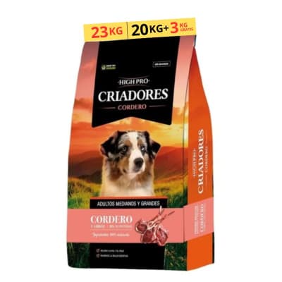 Criadores Adulto High Pro Cordero 23Kg (Paga 20 kg y Lleva 23 kg)1