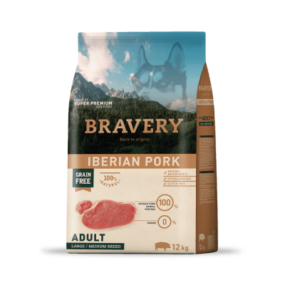 Bravery Adulto Medium-Large iberian pork 12Kg