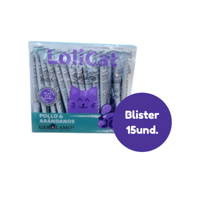 Lolicat Pollo & Arandano 22,5gr (pack 15 und.)1