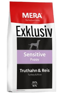 Mera dog exklusiv Puppy truthahn & reis 15 kg1