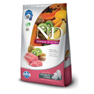 N&D Tropical Perro Cachorro Raza Mediana Cerdo 10.1Kg1