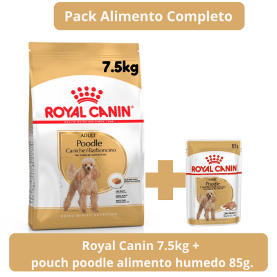 Royal Canin Poodle Alimento Seco para Perros Adultos 7.5 kg pack con Pouch alimento humedo 85 g1