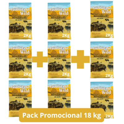 Taste Of The Wild Dog High Prairie 18Kg (pack 9 bolsas 2 kg)1