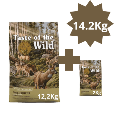 Taste Of The Wild Pine Forest 14.2Kg (12.2kg + 2kg)1