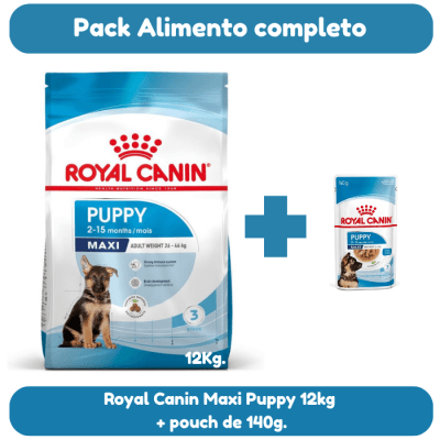 Royal Canin Maxi Puppy 12kg. + Pouch maxi puppy 140g.1
