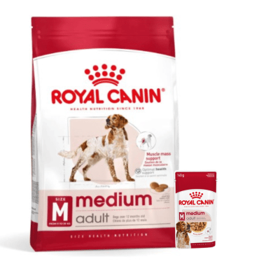 Royal Canin Medium Adulto 12 kg + Pouch Royal Canin Medium adulto 140 gr.1