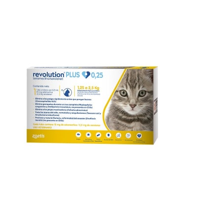 Revolution plus 0,25 Ml. para Gatos hasta 2,5 kg