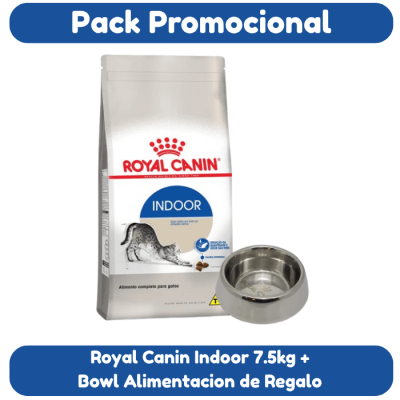 Royal Canin Indoor 7.5Kg + Bowl de alimentación de regalo1