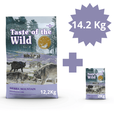 Taste Of The Wild Dog Sierra Mountain 14.2Kg (12.2Kg + 2Kg)1