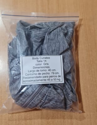 Body Cobre Cunatex Talla 14 Color Gris (Sin Empaque)1