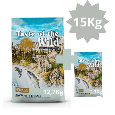 Taste of the Wild Ancient Grains Stream (Salmón) 15Kg (bolsa 12,7Kg + 2,3Kg)1