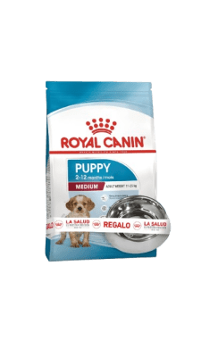 Royal Canin Medium Puppy 12Kg + Plato de Alimentación1