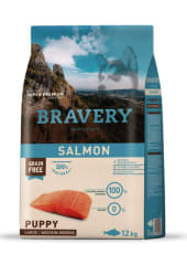 Bravery Puppy Large-Medium Salmon 12 Kg