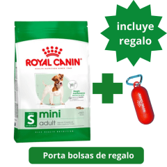 Royal Canin Mini adulto 7.5kg + porta bolsas para fecas de regalo