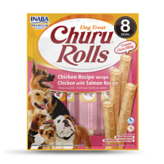 Churu Rolls Perro Sabor pollo con Salmon 96g (8 unid)