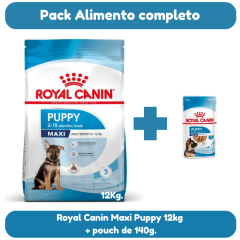 Royal Canin Maxi Puppy 12kg. + Pouch maxi puppy 140g.