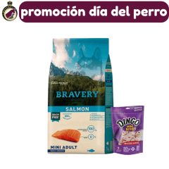 Bravery Mini Adulto Salmon 7Kg + Dingo mini Bones 70g. de regalo