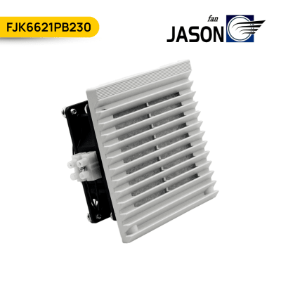 VENTILADOR C/ REJILLA Y FILTRO PARA TABLERO 42M3/H, 230 VAC. 116X116MM, FJK6621PB230; JASON FAN1